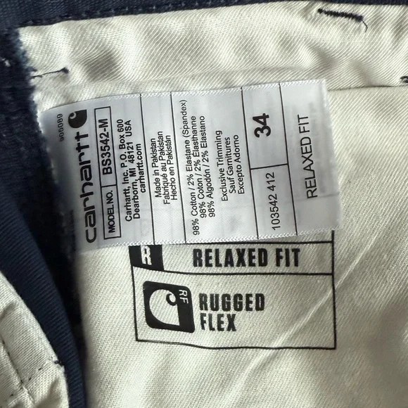 Carharrt - BS3542-M -Rugged Flex Relaxed Fit Canvas Cargo Work Short 34 - Picture 5 of 6